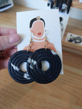 Load image into Gallery viewer, Ear Bling - Big Black and White